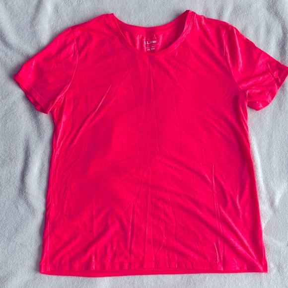 LL Bean hot pink cotton tee 2XL - Picture 1 of 1